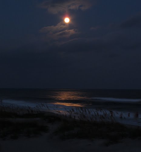 Full Moon on Oak Island, NC