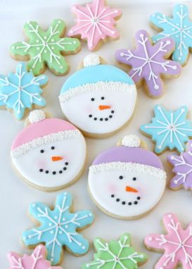 Christmas snowman cookies